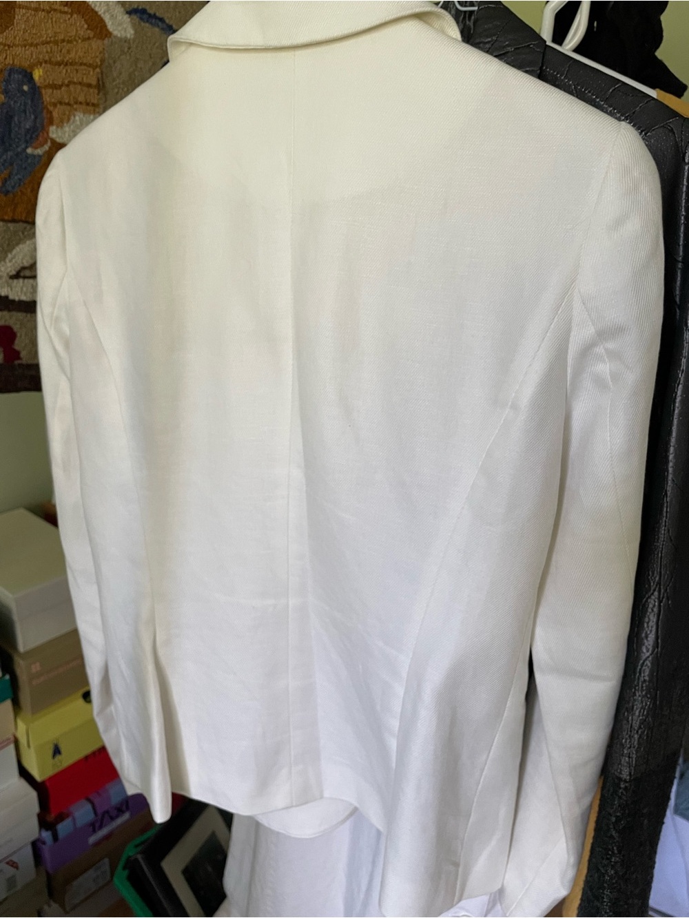Women’s Cream Double-Breasted Blazer - Picture 3 of 8